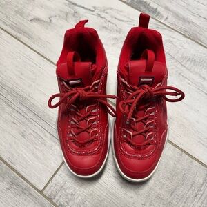 Fila Disruptor II Premium Red Sneakers